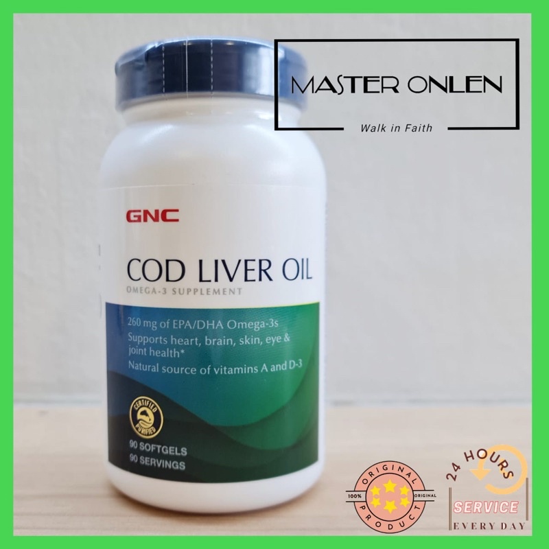 GNC Cod Liver Oil 90 Softgels Usa Fish Oil
