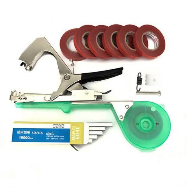 

1 set tapetool + 10.000 staples + 5 golong pita