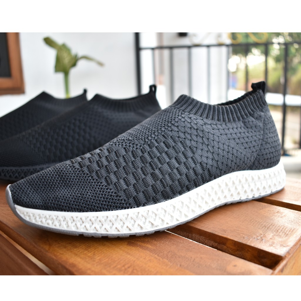 LEANDER GREY |FORIND x Volve| Sepatu Sneakers PK OG Lari Knit Knitted Rajut Original Lokal Footwear