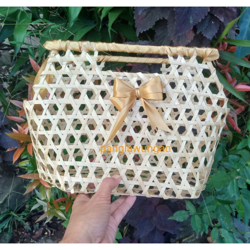 anyaman bambu tas hampers