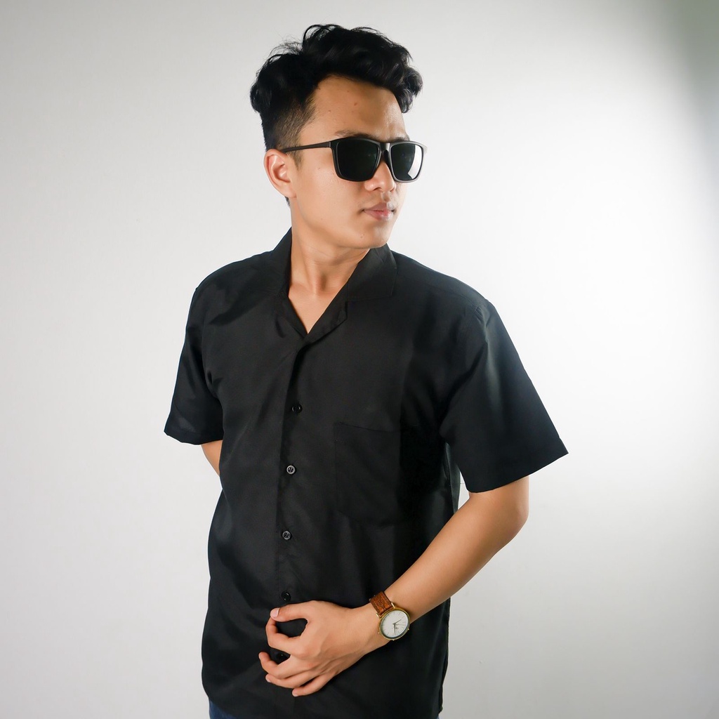 [NEW PRODUK] KEMEJA POLOS PRIA KERAH PIYAMA LENGAN PENDEK / KEMEJA PIYAMA PRIA / HEM PIYAMA PRIA