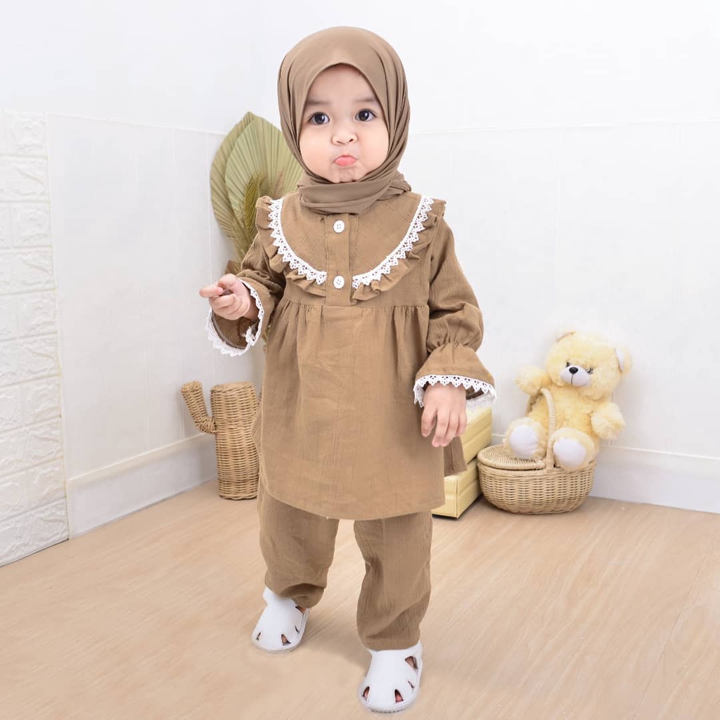 Murah LARISA SET setelan anak perempuan oneset bayi perempuan usia 3-6 tahun premium