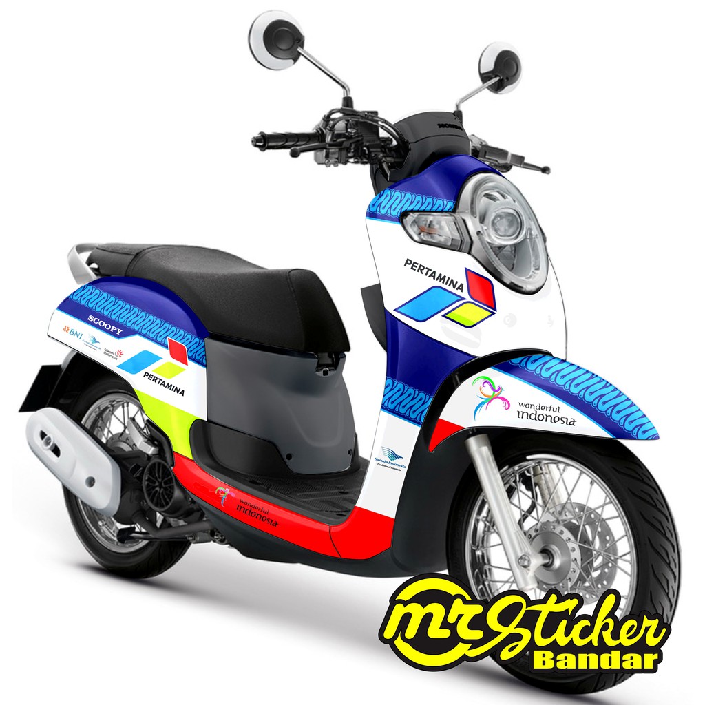 Decal scoopy full body Full Blok Sticker Scopy Dekal New Fi 2017 2018 2019 2020 Livery Mandalika