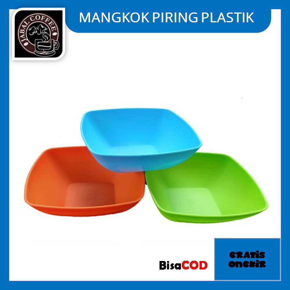 Mangkuk Tebal Warna Warni / Mangkuk Piring Plastik Tebal / Mangkuk Food Grade Kode 03