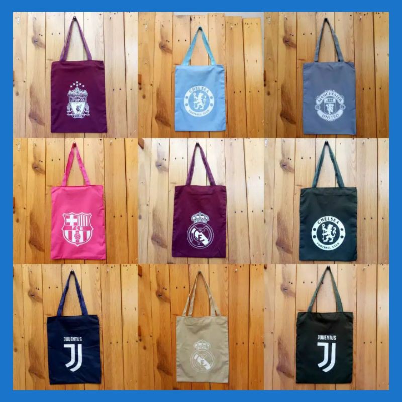 ( PART 14 TOTEBAG DRILL) TAS TOTE Club Bola / Football Club / Warna Bahan Halus Premium || Kiiyoomii