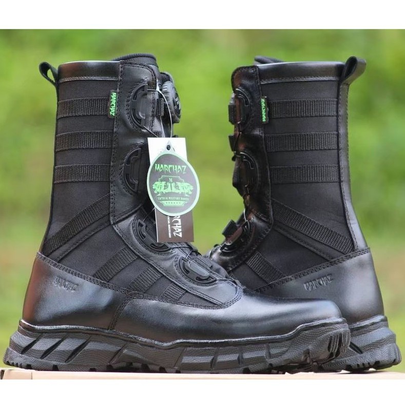 Sepatu Pdl Ninja Tali Putar Kulit Asli Sepatu PDL Tni Polri Security Satpam Sepatu Boots Pria Wanita