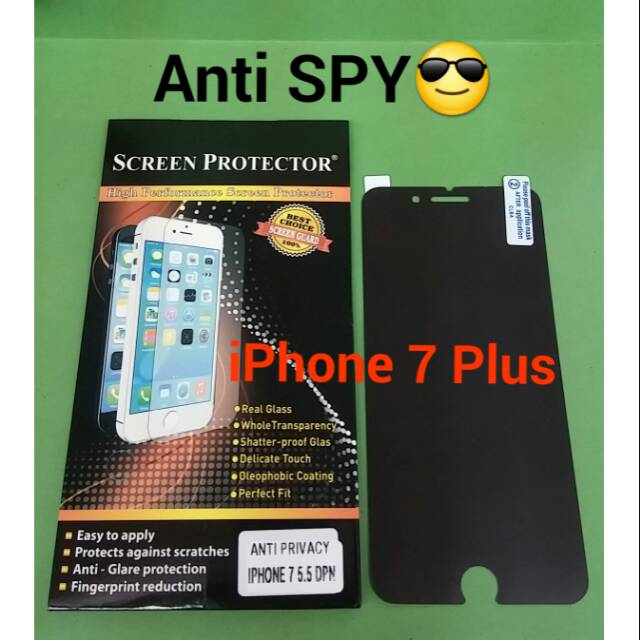 Anti Gores Screen Guard SPY Hitam For Iphone 7 Plus / 7 +