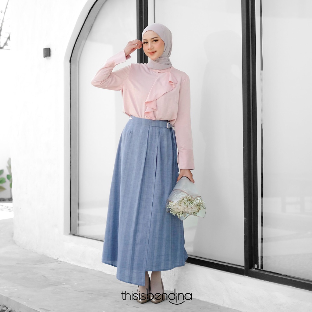 THISISBENDINA Rok Panjang Kotak kotak NUE Skirt