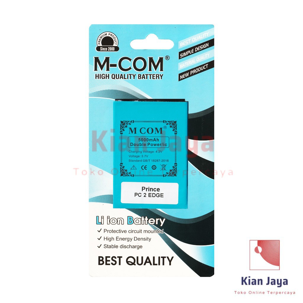 MCOM Baterai Hp Prince PC 2 EDGE Original Double Power Batre Batrai Battery Ori