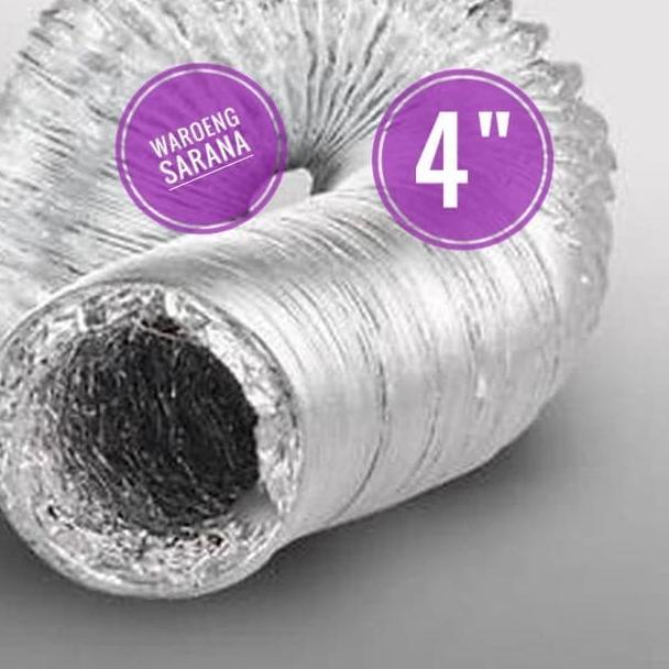 ♧ Cerobong asap Dapur 4 inch / Pipa pembuangan asap dapur alumunium flexible duct ♜