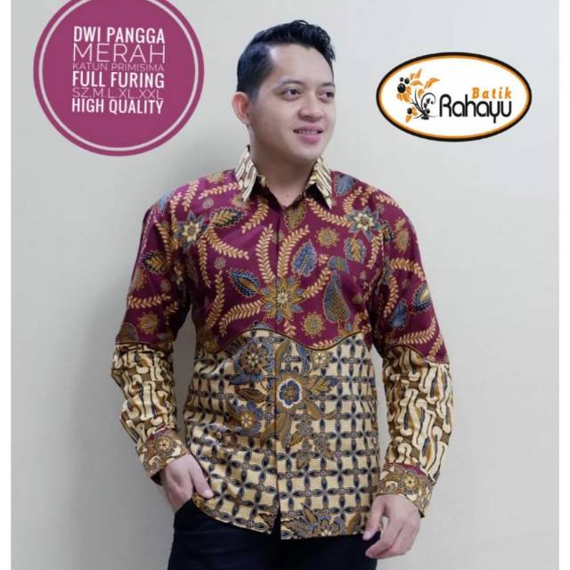 Kemeja Batik Lengan Panjang/Pendek DWI PANGGA MERAH