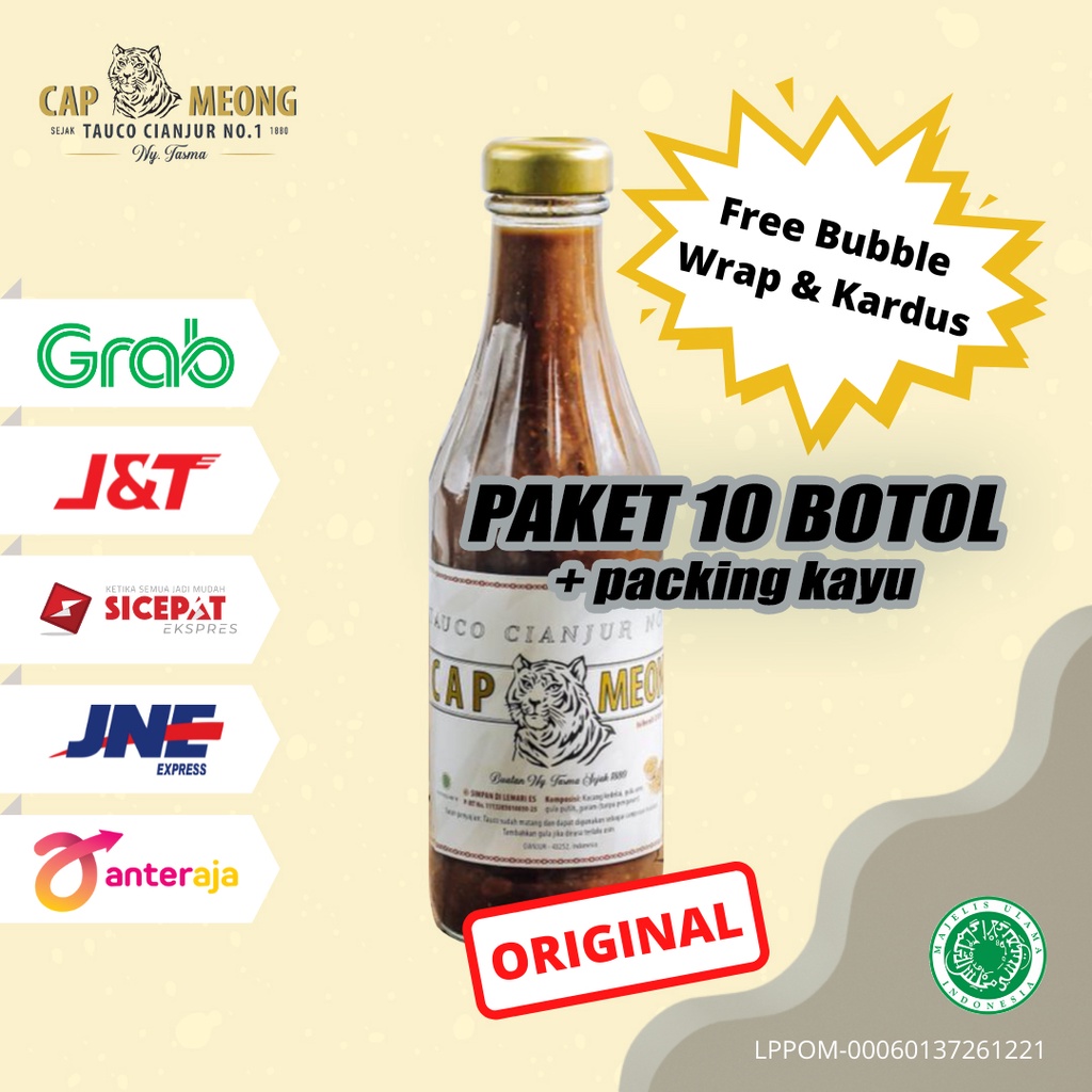 Jual Paket 10 Botol Tauco Cap Meong Nyonya Tasma Dan Packing Kayu ...