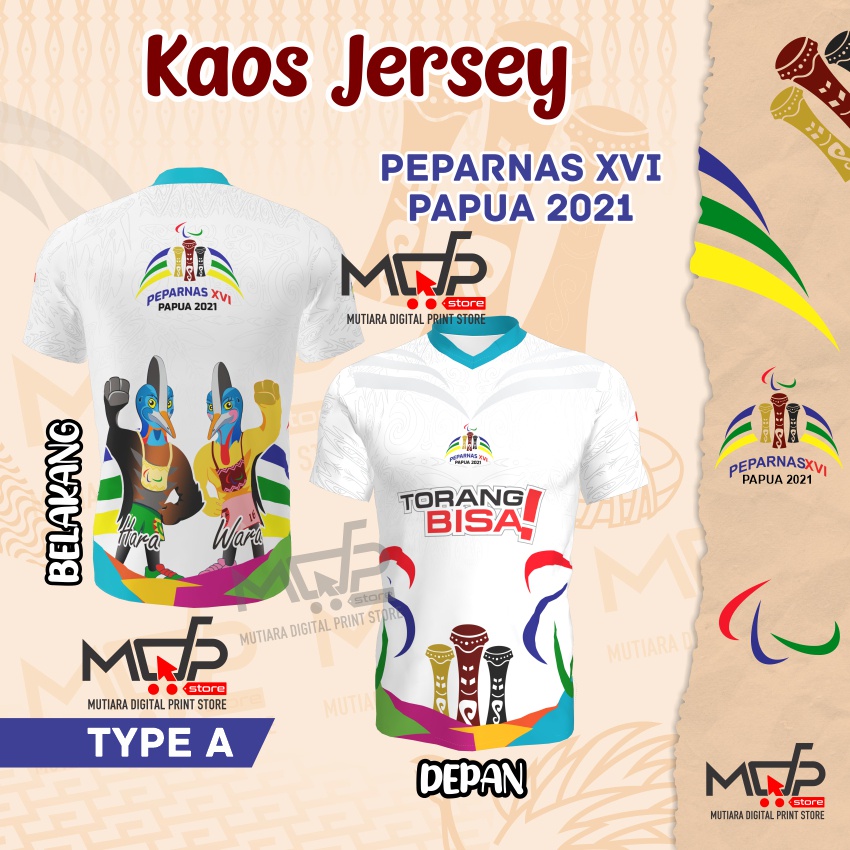 KAOS JERSEY PEPARNAS XVI PAPUA A PON PAPUA 2021 MDPRINSTRORE