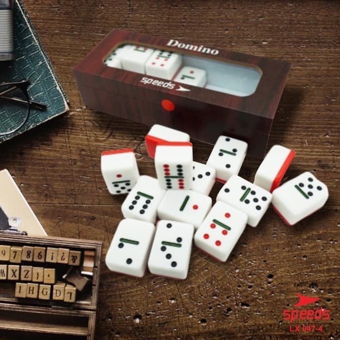 Game Domino Set Kartu QQ Box Kayu 047-4
