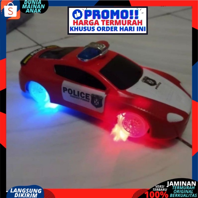 Mobil Polisi Ban Nyala Musik Lampu Jalan Baterai Police Car Mainan Anak Mobilan Polisi Baterai