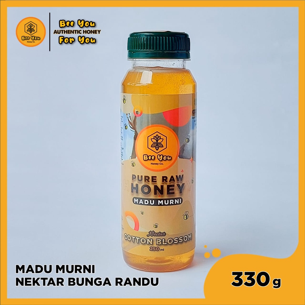 

Madu Murni Asli Bee You Honey Nektar Bunga Randu 330gr