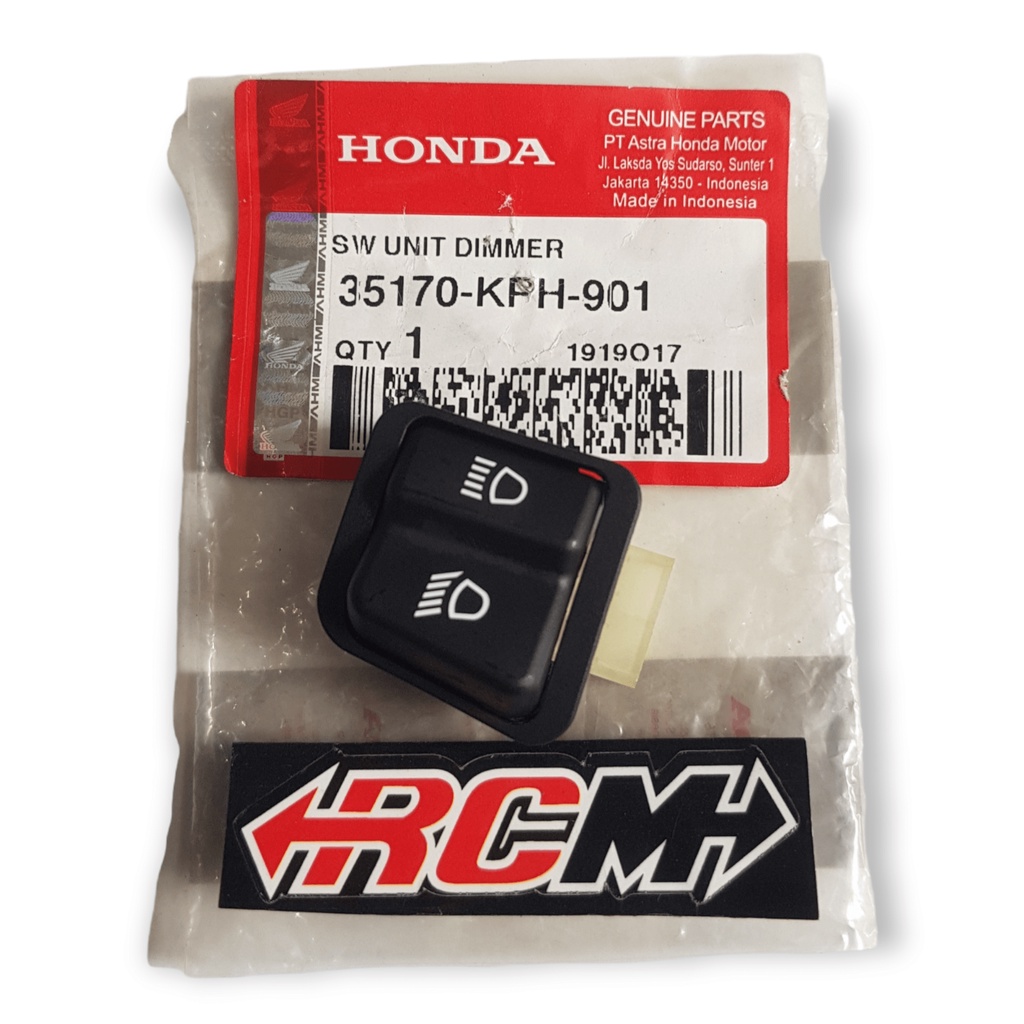 35170-KPH-901 TOMBOL SWIT SWITCH SAKLAR SAKELAR LAMPU DEM DIM DIMMER JAUH DEKAT KHARISMA KARISMA ORI ORIGINAL HONDA AHM HGP ASLI