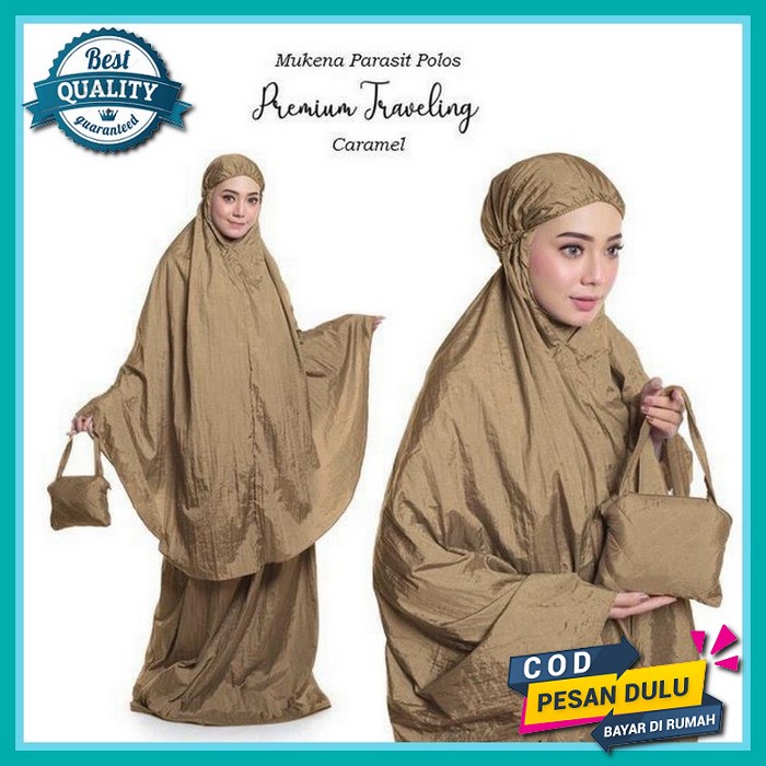 Mukena Dewasa Telekung Traveling Kartun Rukuh Motif Import L8P6 Fashion Muslim Lasercut Kerut Kening