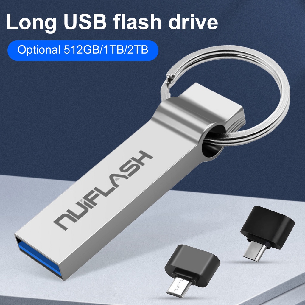 Flash Disk USB Mini Bahan Metal Anti Air Kapasitas 512GB / 1TB / 2TB Untuk Nuiflash U Disk Komputer