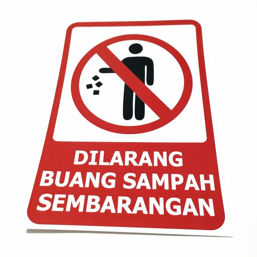 STIKER DILARANG BUANG SAMPAH SEMBARANGAN