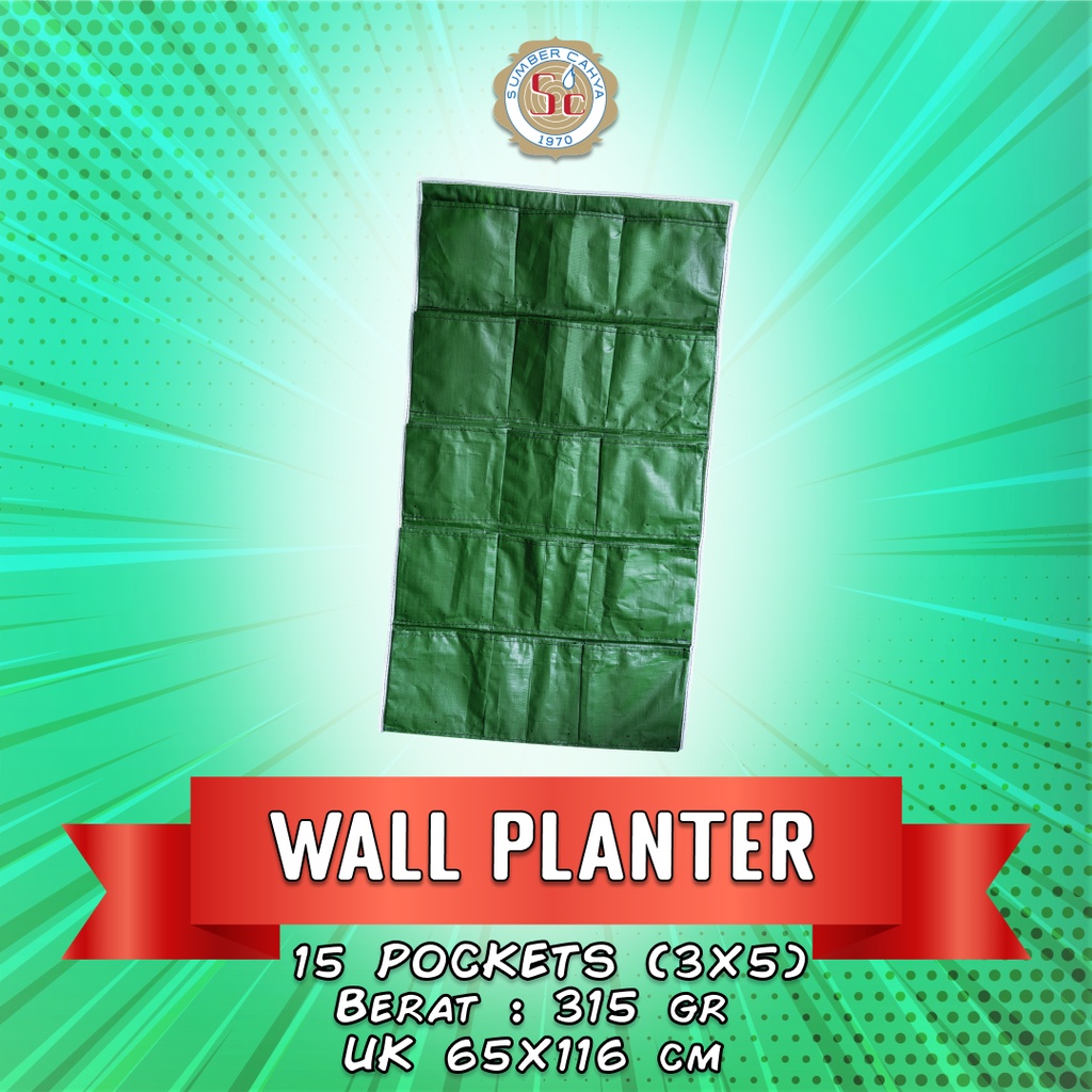 Pot Dinding (Vertical) Wall Planter Bag 15 Kantong