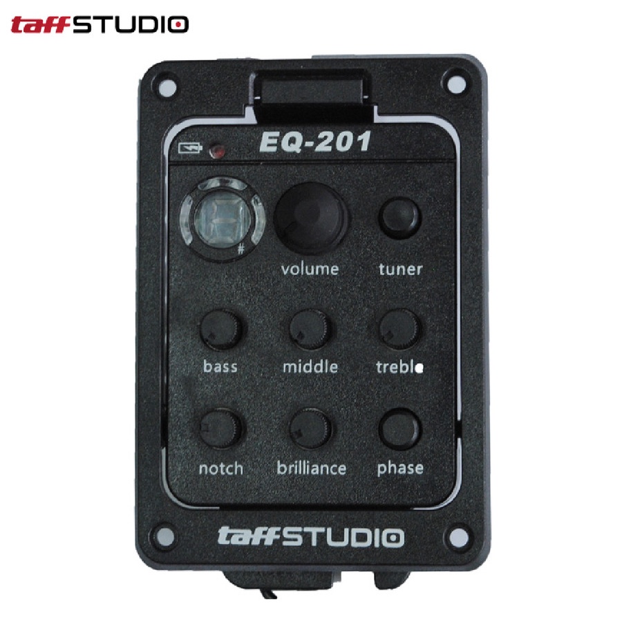 TaffSTUDIO Preamp Amplifier Gitar EQ Tuner - EQ-201 - Black