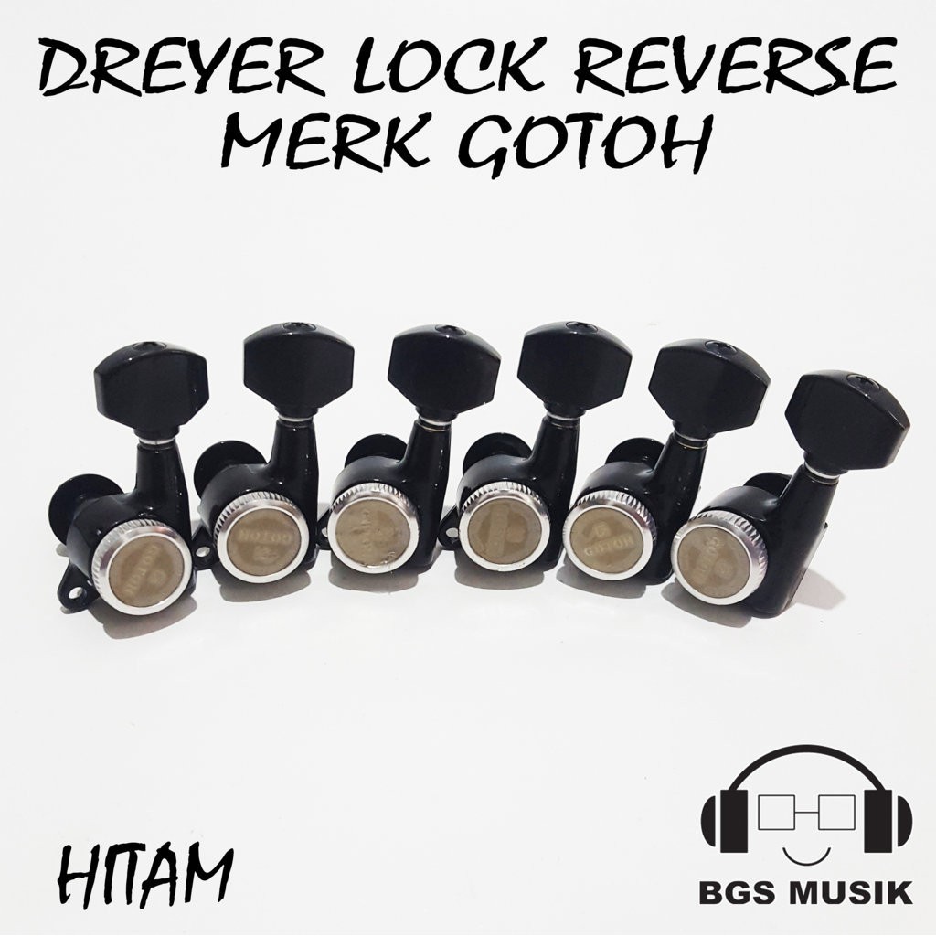 Dryer Gotoh Locking Reverse - Dryer Gitar Elektrik - Dryer Gotoh Japan Original Sejajar Bawah