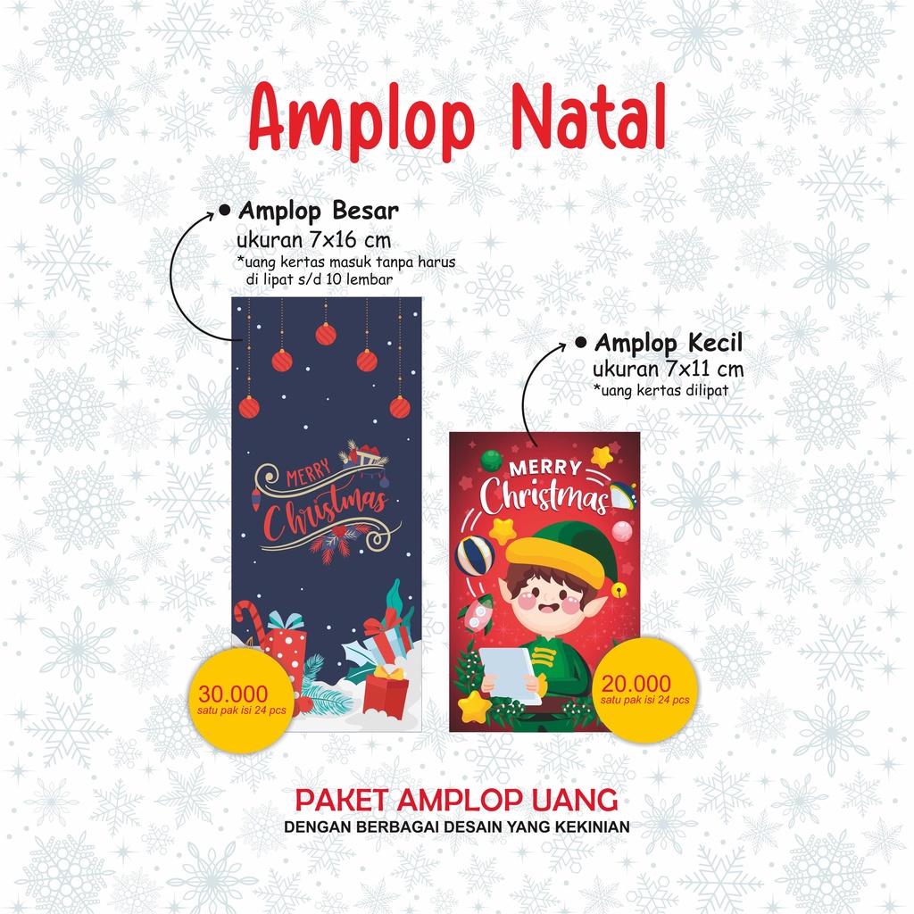 Paket Amplop Natal Eksklusif / Amplop Natal lucu