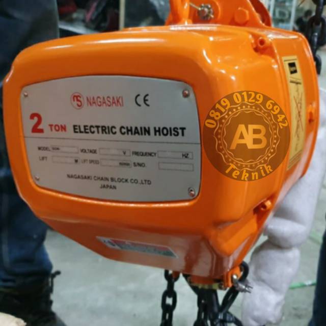 Hoist electric NAGASAKI 2 Ton X 20 Meter 3 phase Electric hoist Takel Elektrik Nagasaki