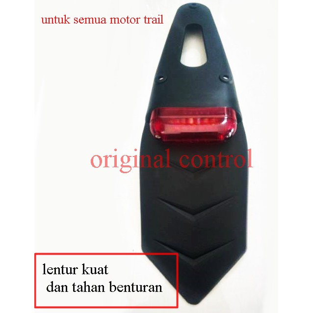 spakbor belakang custom lampu led trail untuk semua motor trail