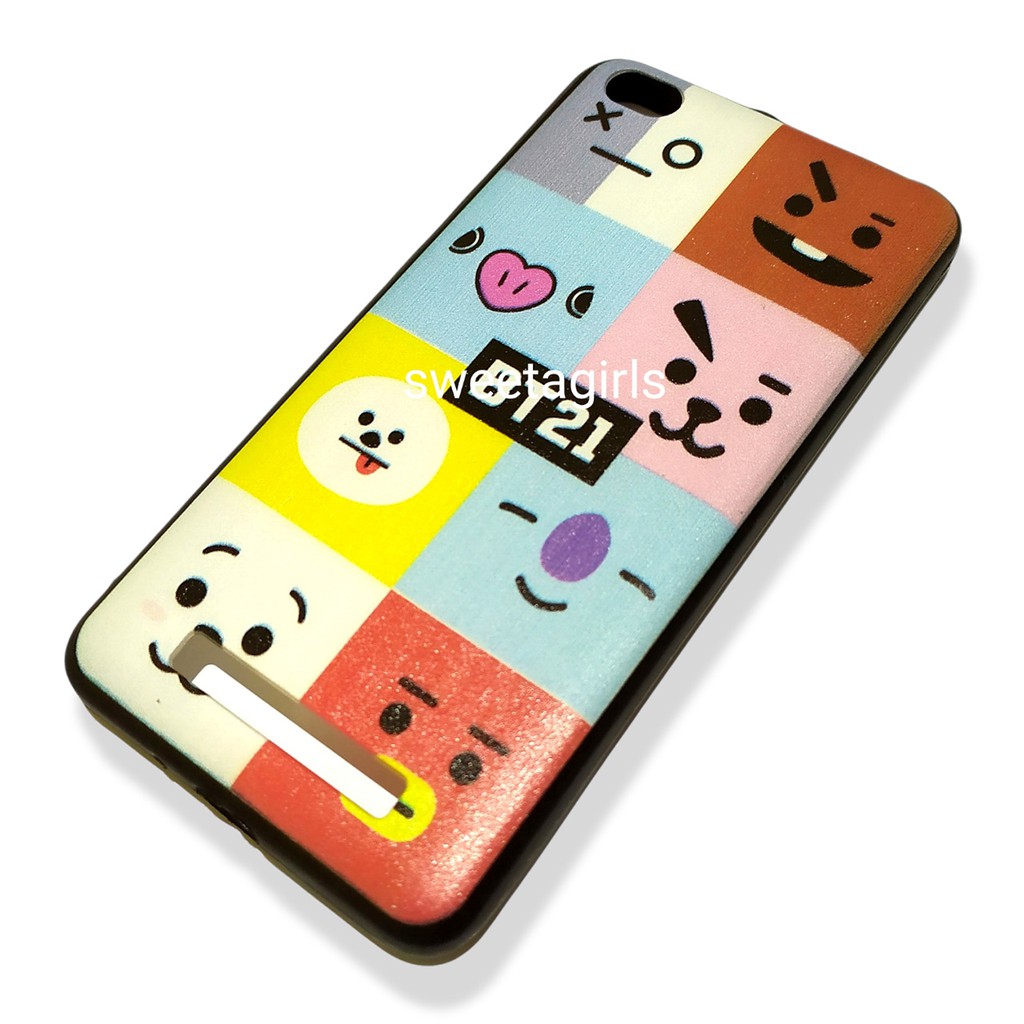 BT21 BTS - Casing Hp Lucu - untuk Xiaomi Redmi 4A - Case Fuze - sweetacase.id - Gemoy - GRATIS ONGKIR - Casing Imut Lucu - Karakter BT21/BTS - Korean hardcase - Case K-POP - Kesing - Aesthetic - Boneka - Jungkook - RJ - VAN - Chimmy - Cooky-Mang-Koya