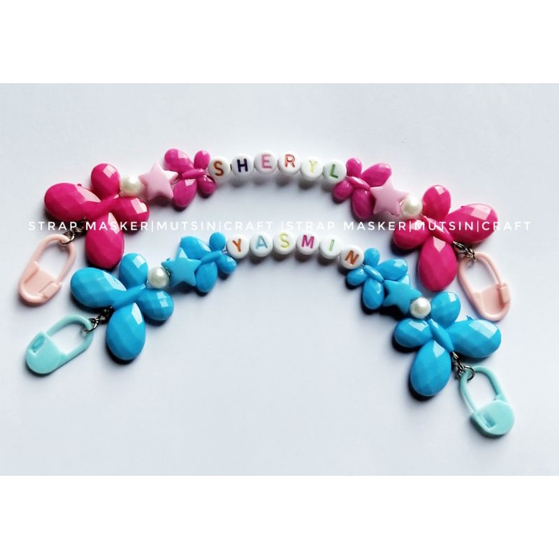 strap masker/strap masker/kalung masker//strap masker nama//strap masker smile