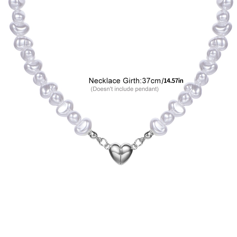 Kalung Choker Rantai Liontin Hati Hias Mutiara Gaya Korea Untuk Wanita 2022