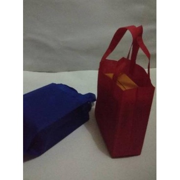 

☻ 1pack 30x40x8 Cm Tas Kain Spunbond Goodie Bag Kantong Goody Souvenir Promosi Acara Murah Isi 12pcs