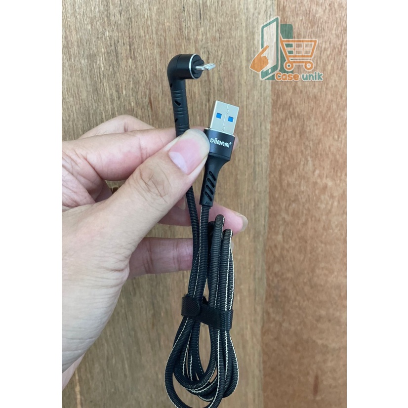 DIINAMI M18 kabel Cable Data GAMING fast Charging Kabel Data Micro, iphone , tipe c USB QC3.0 3 Amper bahan tebal  CS4009