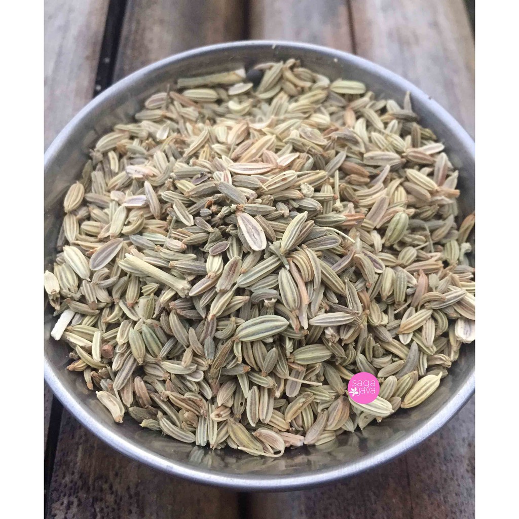 

Biji Adas Putih Manis Fennel Kemasan 500 gram Rempah Tradisional