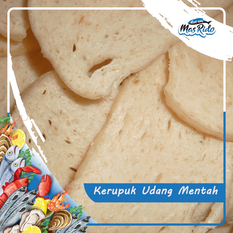 

Kerupuk - Krupuk Udang Oval Gurih Mentah Kwalitas Super