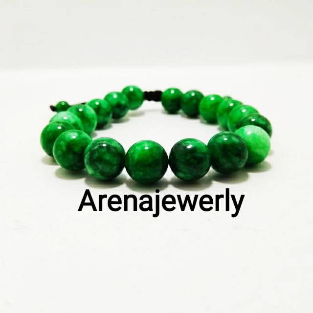 Gelang Batu Giok Hijau 10 MM. Gelang Batu. Gelang Giok Hijau Murah