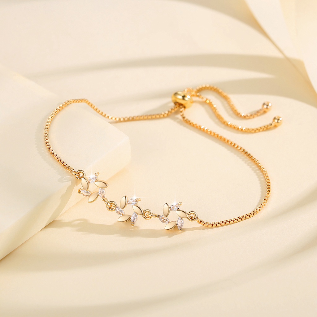 Y743 [COD]Gelang serut Wanita Titanium Wanita Impor Fashion Korea Gelang Anti Karat