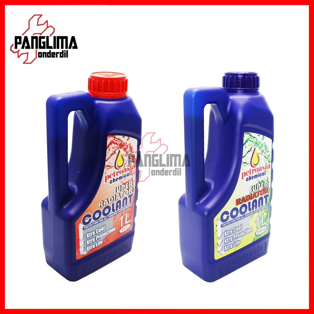 Petroasia Cairan Radiator Merah-Hijau 1l-1 Liter Super-Air-Water-Cair Cool-Coolant-Red-Green  Merk Petro asia