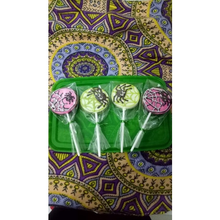 

cokelat lolipop tema halloween/tema seram/cokelat stik