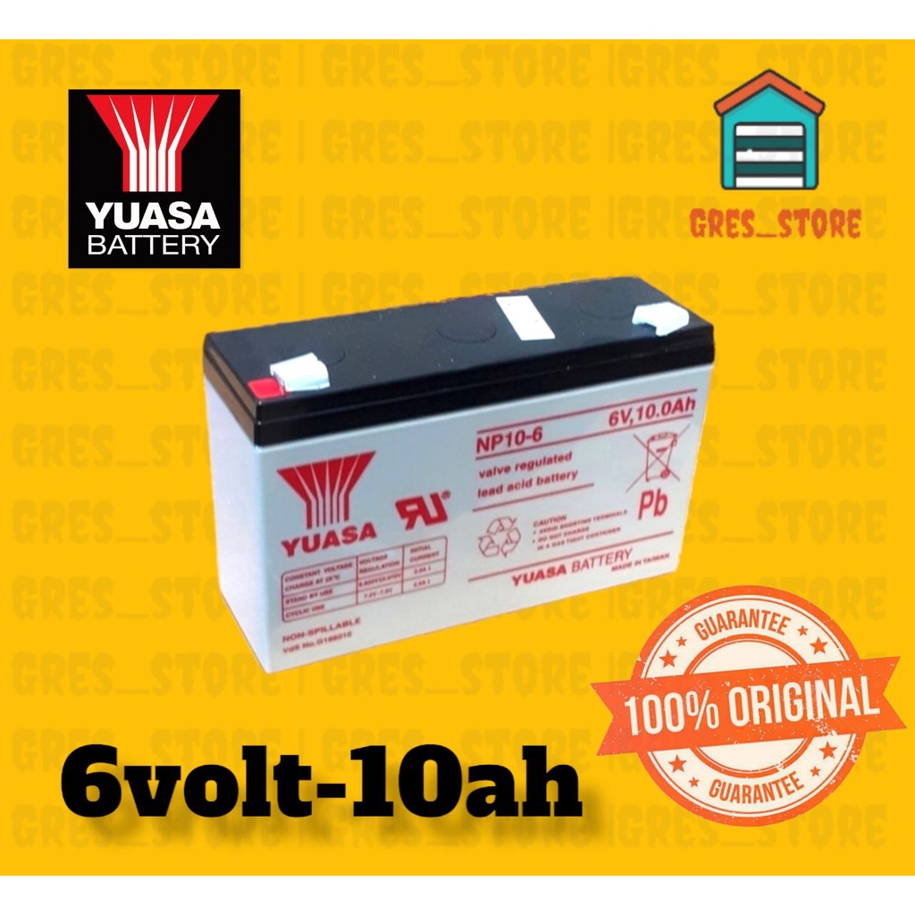 Aki Kering baterai ups Yuasa NP10-6 6v 10ah 6 v 10ah YUASA