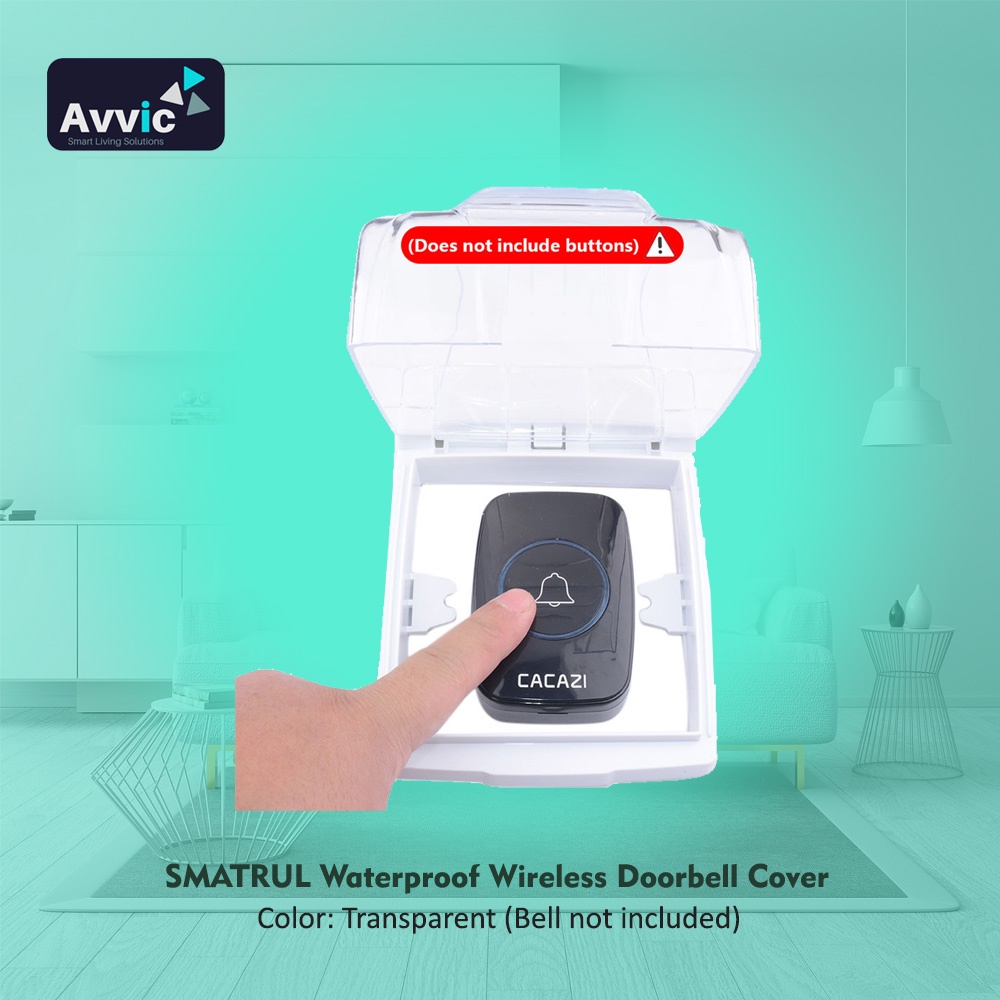 Avvic x Cacazi Pelindung Bel Rumah Waterproof Rain Cover for Wireless Doorbell Full Cover 4 Sisi
