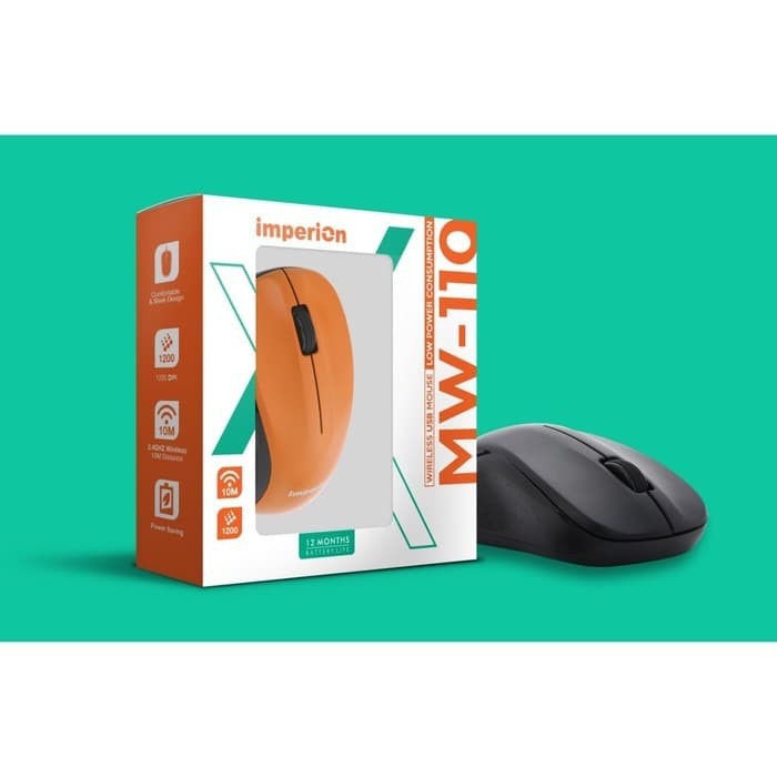 Imperion MW-110 Wireless USB Mouse - MW110 Office - Hitam