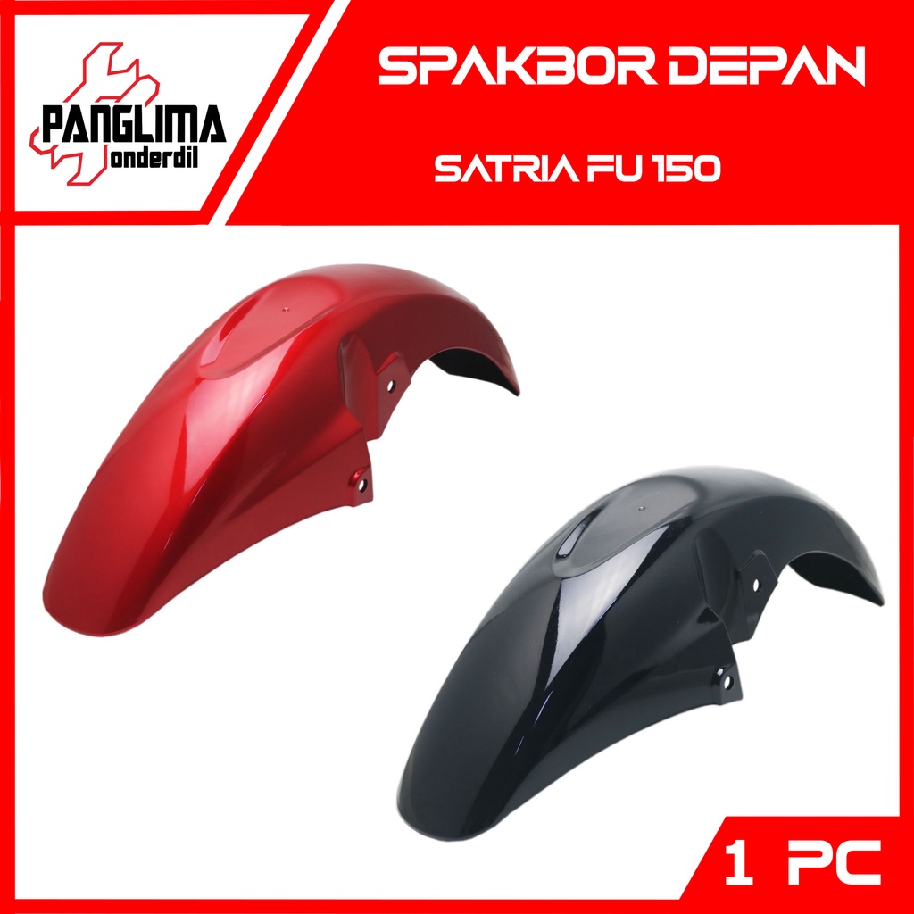 Spakbor Depan Satria FU 150 Lama-Old Hitam-Merah Maroon Spakboard-Slebor-Spak Bor-Board-Cecepet Front