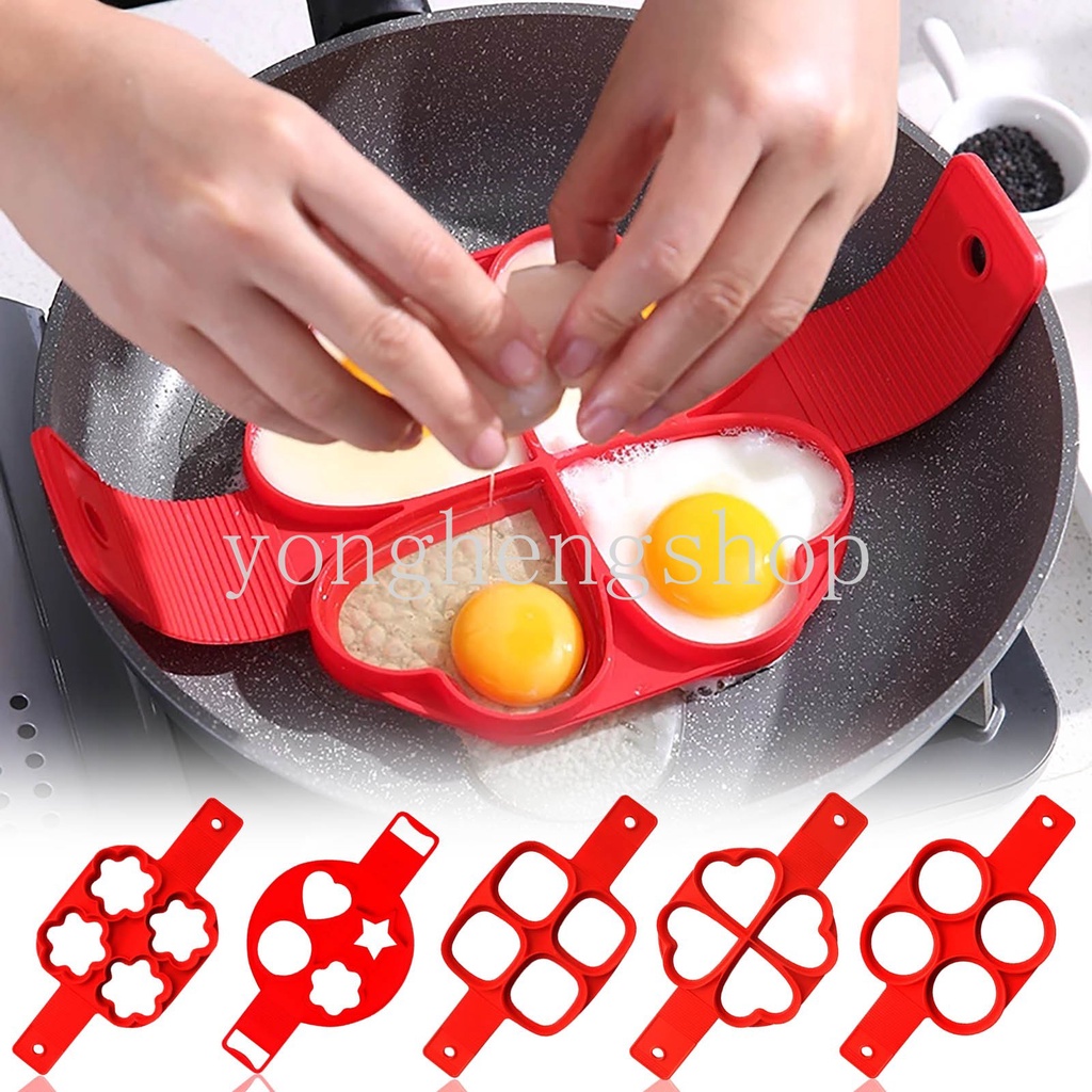 Cetakan Telur Omelet Pancake Bahan Silikon Anti Lengket Untuk Aksesoris Dapur