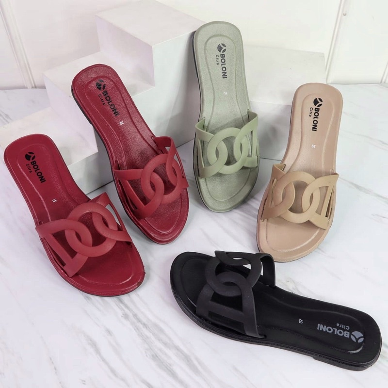 (CITRA) Sandal slop Wanita circle / sandal slip on wanita