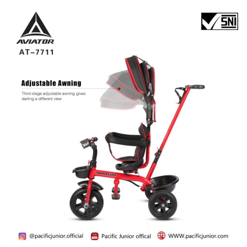 SEPEDA ANAK RODA TIGA TRICYCLE AVIATOR AT-7711