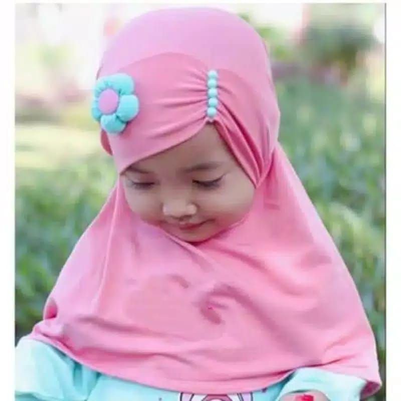 Jilbab Bayi Mutiara Bunga Kerudung Anak