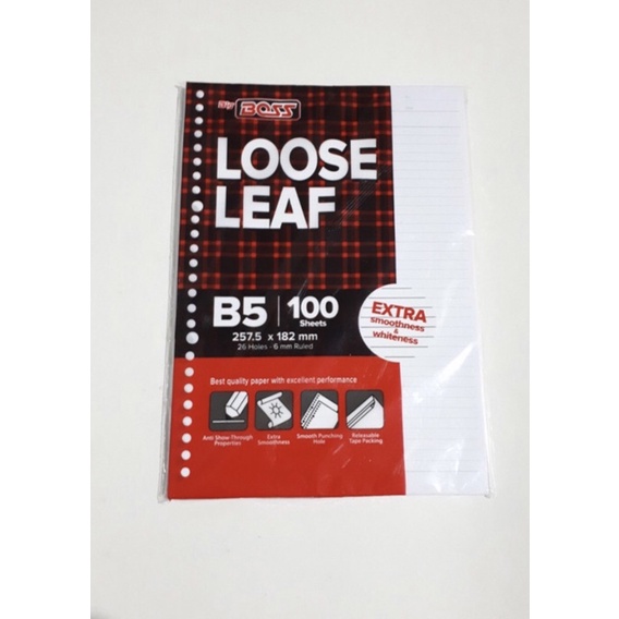 

Loose leaf big boss B-5 ( 1 pack )